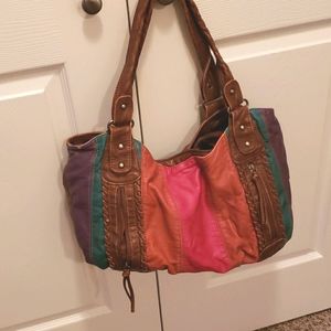 Multicolor Camel With Pink & Orange & Purple & Turquoise Soft Bag